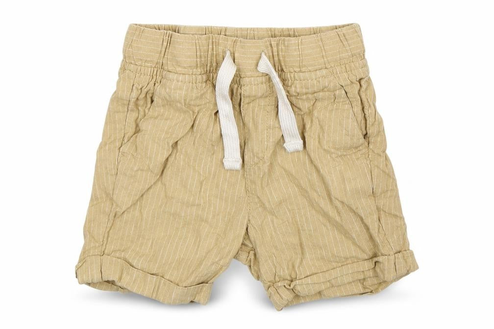 TU Boys Beige Striped  Chino Shorts Size 2 Years