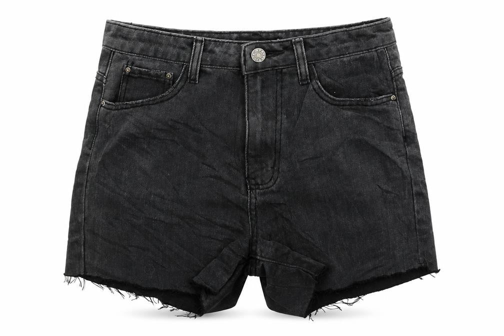 Momokrom Womens Grey  Denim Hot Pants Shorts Size 8