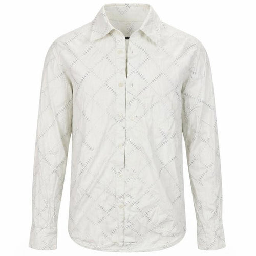 Burton Mens White Check   Button-Up Size S