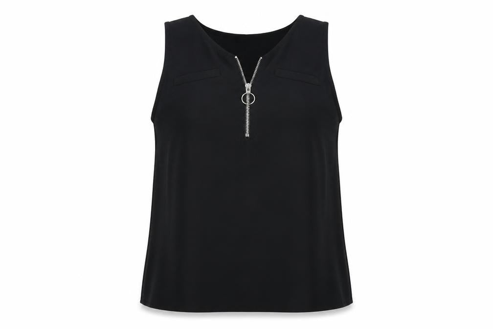Fiona & Co Womens Black Houndstooth   Tank Size 8