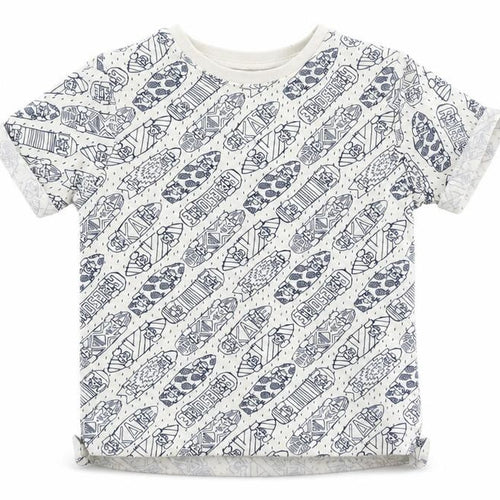 Tu  Boys Silver   Basic T-Shirt Size 4 Years