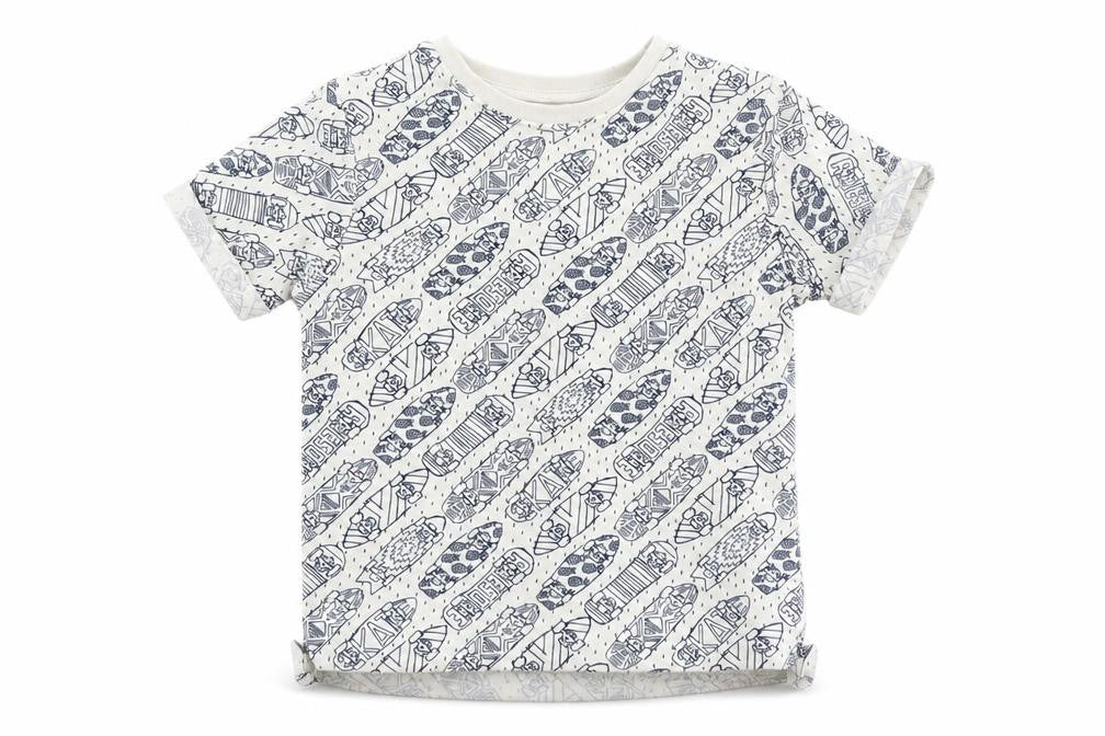 Tu  Boys Silver   Basic T-Shirt Size 4 Years