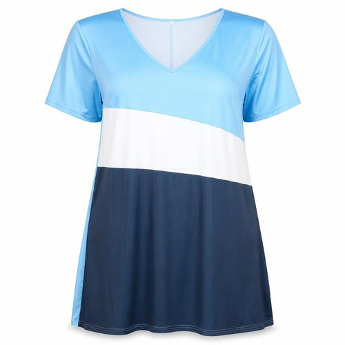 no brand Womens Blue Striped  Tunic Blouse Size L