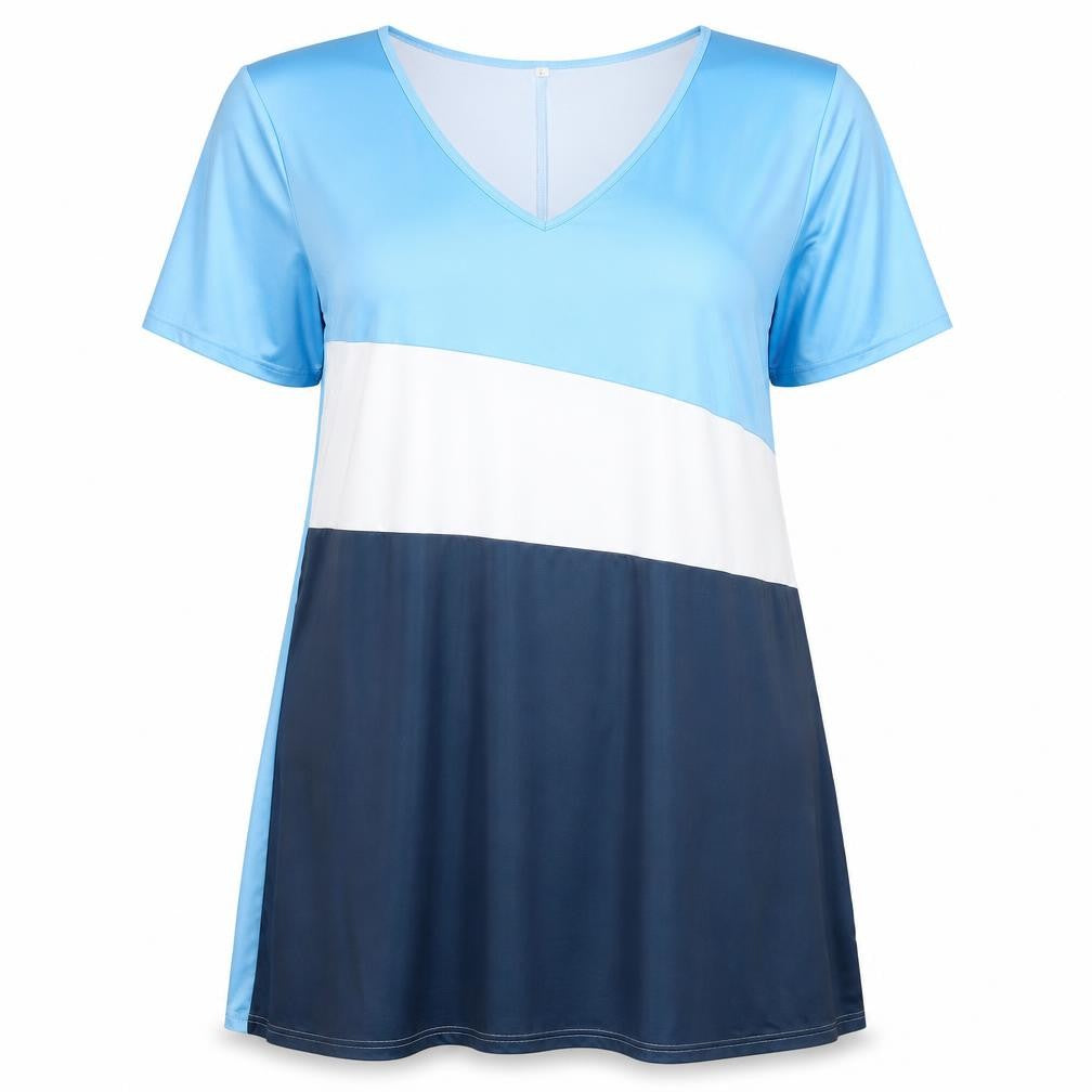 no brand Womens Blue Striped  Tunic Blouse Size L