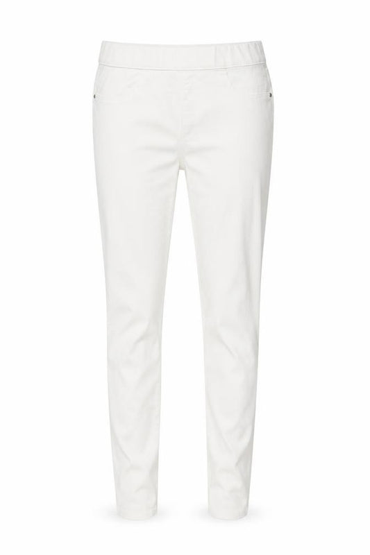 Front view of Denim women’s white skinny jeans, size UK 10, 29-inch leg