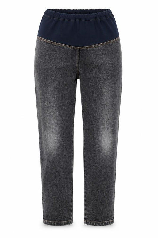 Front view of Blooming Marvellous women’s grey straight jeans, size UK 12, 30-inch leg
