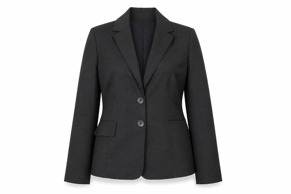 Autonomy Womens Grey Check Rayon Jacket Suit Jacket Size 14
