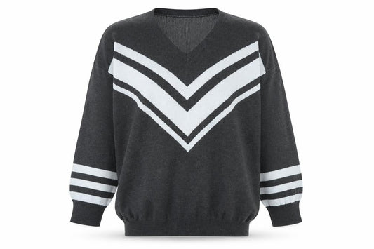 Front view of wonder men’s grey jumper, size XL