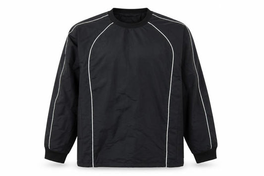 Front view of Raging Bull men’s black rain coat coat, size M
