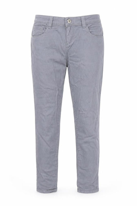 Front view of denim&co girls’ grey skinny jeans, size 11-12, years