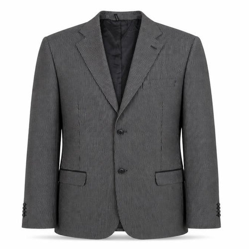vincent trade Mens Black Check  Jacket Suit Jacket Size 40  - Made in Italy