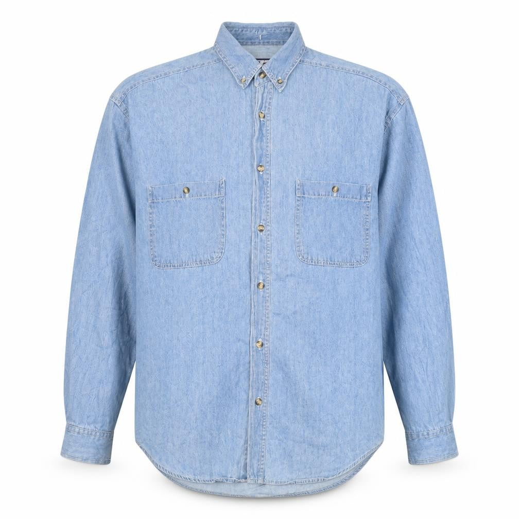 Zantos Mens Blue    Button-Up Size M