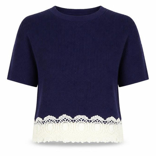 Topshop Womens Blue  Knit Pullover Jumper Size 6