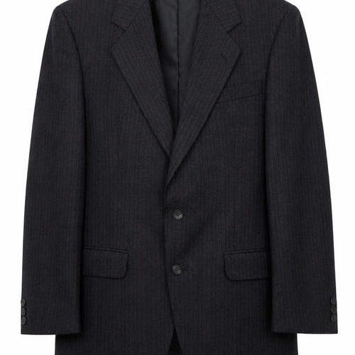 The Label Mens Grey Striped  Jacket Suit Jacket Size S