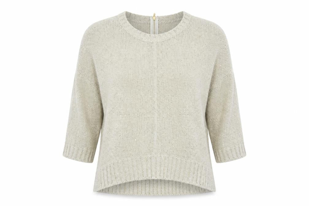 Warehouse Womens Gold   Pullover Jumper Size 14  - sequin