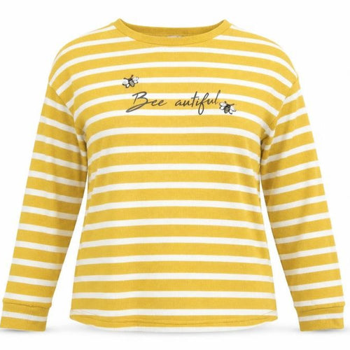 George Womens Yellow Striped  Pullover Jumper Size S  - beeautiful