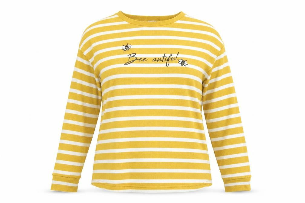 George Womens Yellow Striped  Pullover Jumper Size S  - beeautiful