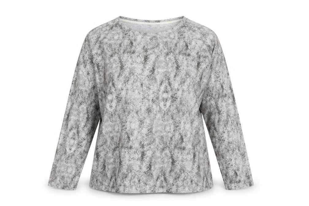 Love Leisure Womens Grey Animal Print  Pullover Jumper Size 14