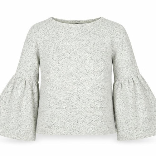 Marks and Spencer Womens Grey   Pullover Jumper Size 2  - flared sleeves