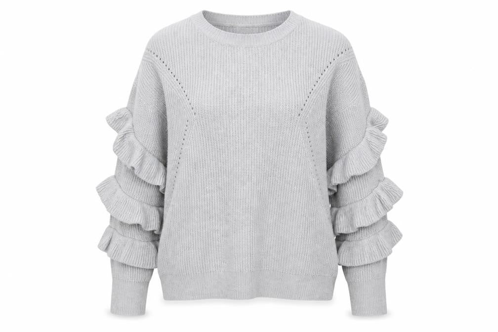 Wild flower Womens Grey   Pullover Jumper Size L  - Sleeve detail