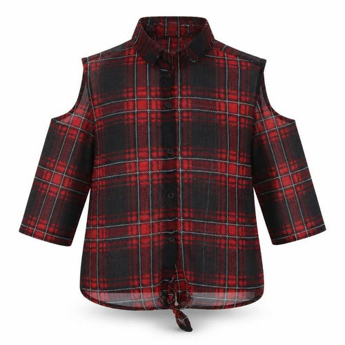 Miss Evie  Girls Black Check  Basic Button-Up Size 9 Years