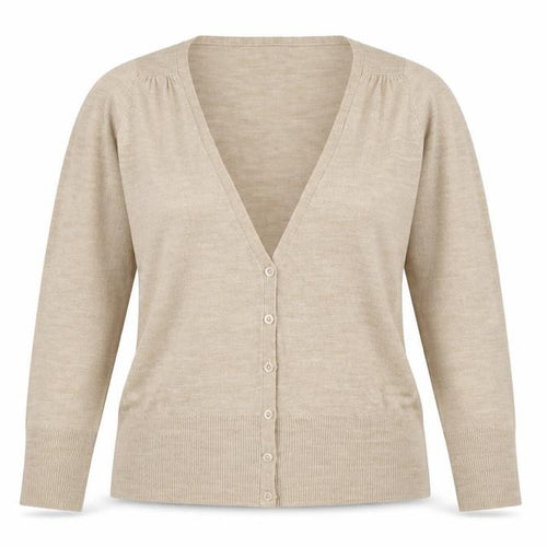 erive Womens Beige   Cardigan Jumper Size 16