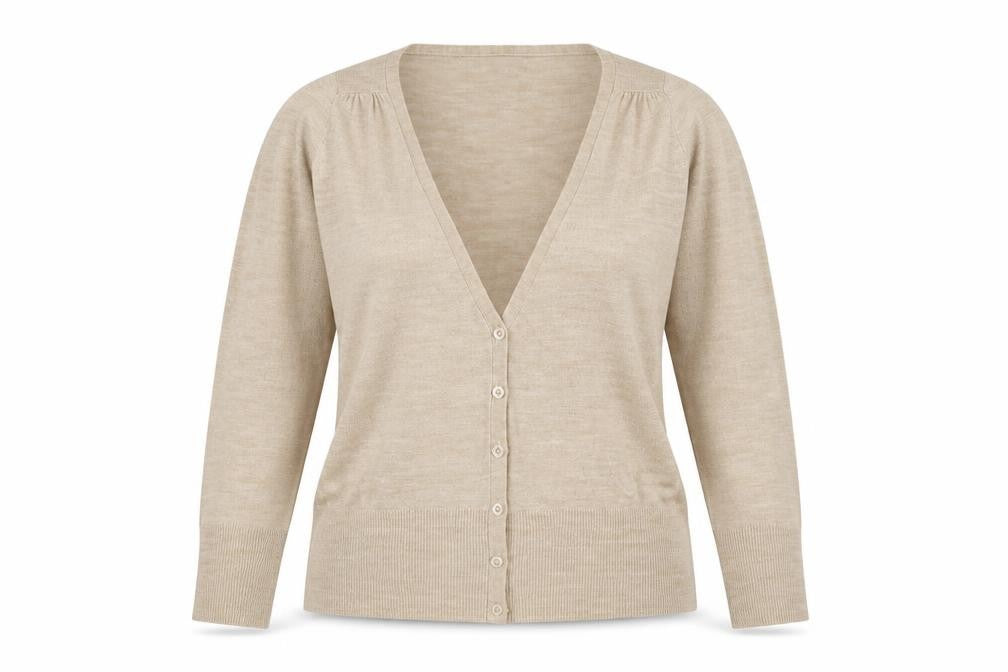 erive Womens Beige   Cardigan Jumper Size 16