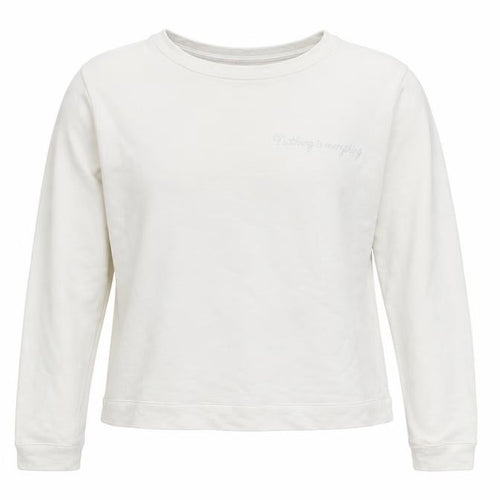 pimkle Womens White   Pullover Sweatshirt Size M