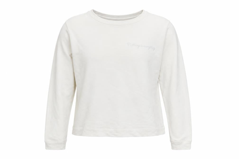 pimkle Womens White   Pullover Sweatshirt Size M