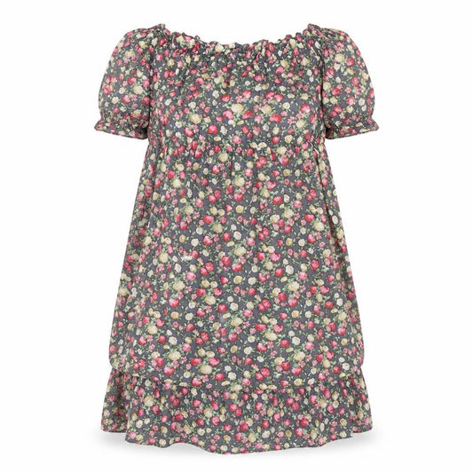 Front view of Sweewë women’s grey floral shirt dress, size S
