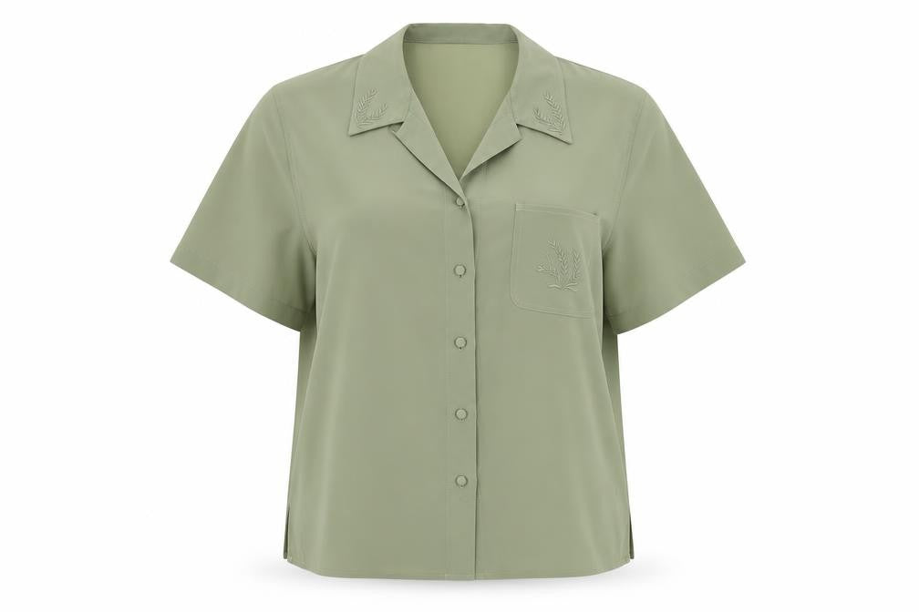 Isabelle Womens Green Floral  Basic Blouse Size 10