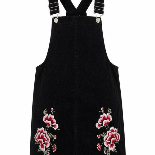 Denim & Co. Womens Black   Dungaree One-Piece Size 8