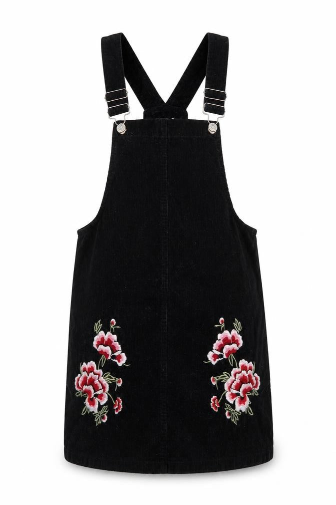 Denim & Co. Womens Black   Dungaree One-Piece Size 8