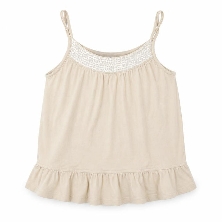 Gap Girls Beige Basic Tank Size L