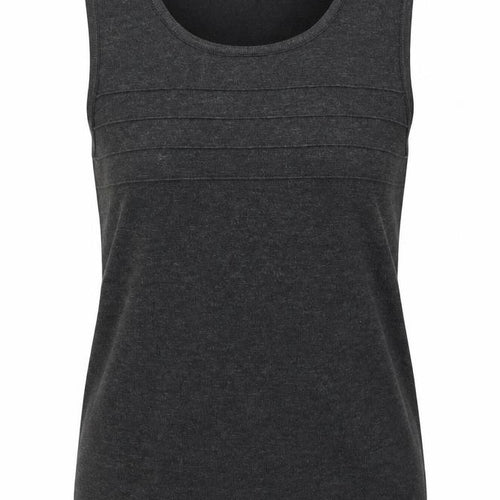 Cable & Gauge Womens Grey  Rayon Basic Tank Size M