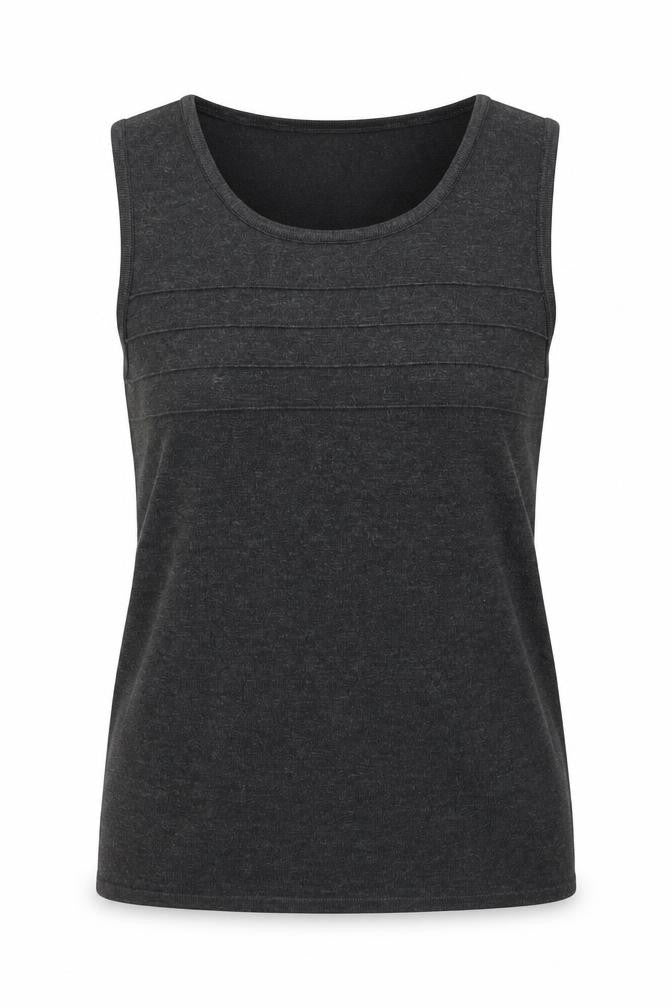 Cable & Gauge Womens Grey  Rayon Basic Tank Size M