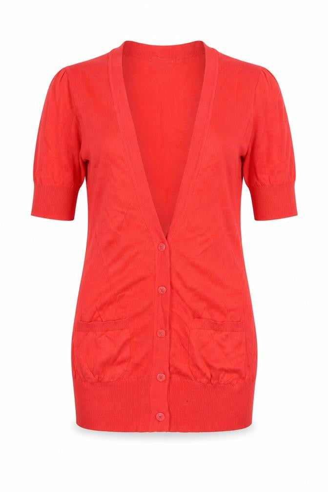 New Look Womens Red   Cardigan Jumper Size 8