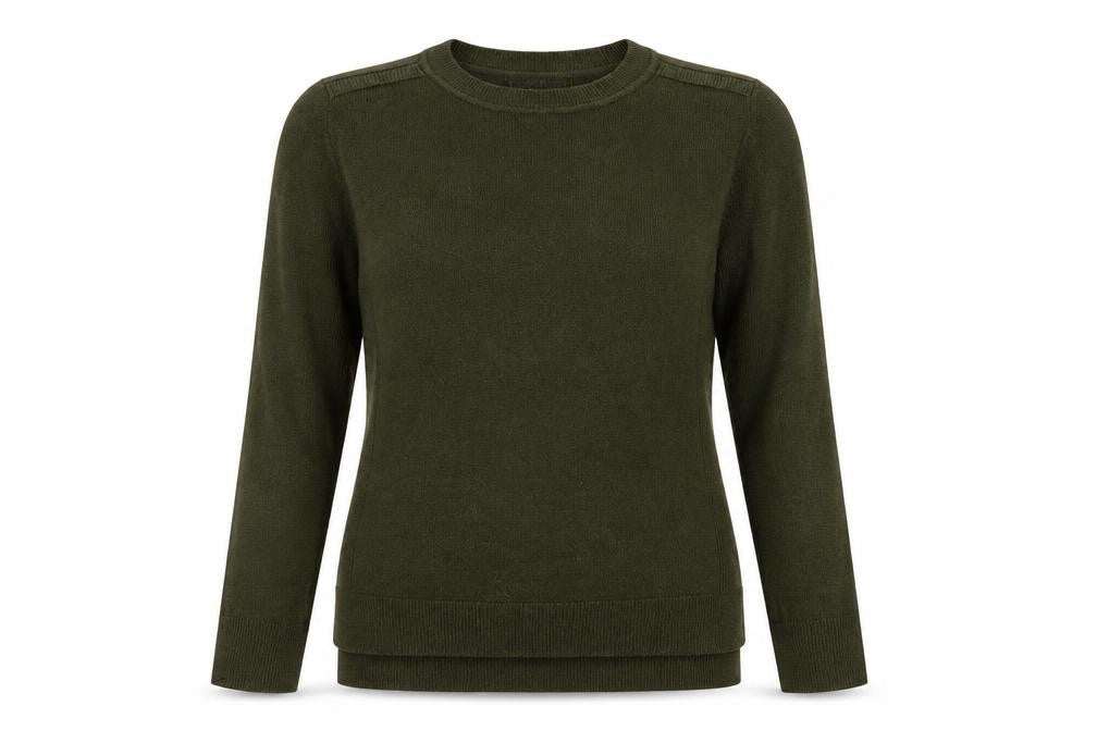 Front view of Primark women’s green jumper, size XS