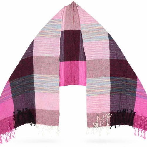 Preworn Womens Pink Check   Shawl/Wrap