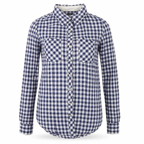 Gap Womens Blue Check  Basic Button-Up Size XS