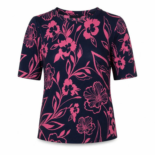 Marks and Spencer Womens Pink Floral  Basic T-Shirt Size 10