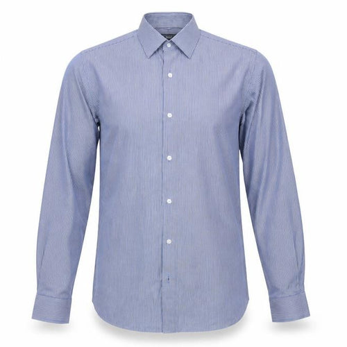 Limited Collection Mens Blue Striped   Button-Up Size 14.5