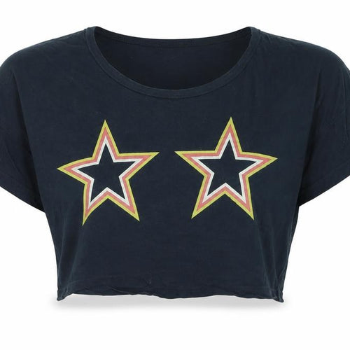Truly Madly Deeply Womens Black   Cropped T-Shirt Size S