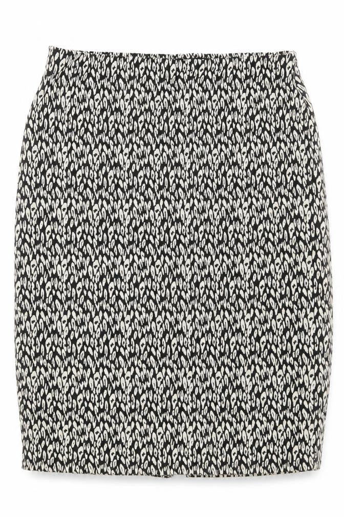 Marks and Spencer Womens Black Geometric  A-Line Skirt Size 6