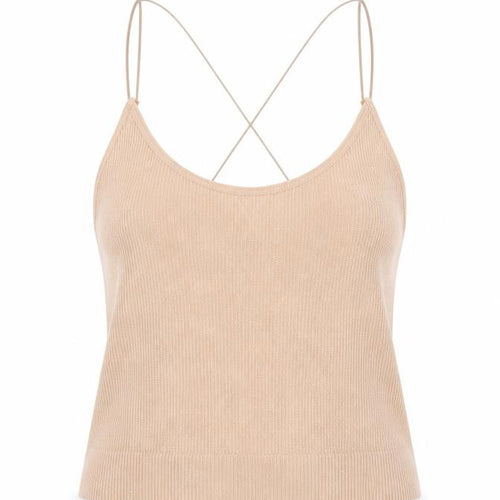 Preworn Womens Beige  Knit Pullover Jumper Size L  - Cropped