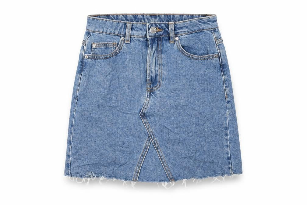 Denim & Co. Womens Blue  Denim A-Line Skirt Size 8