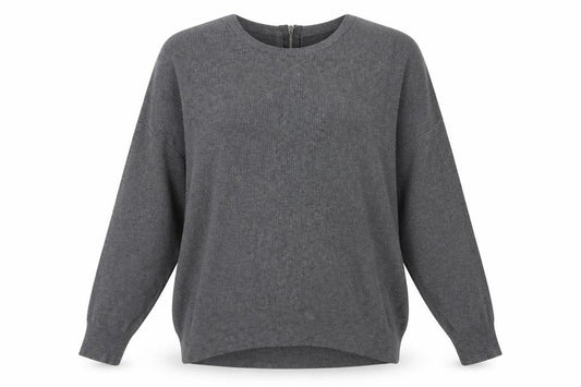 Front view of Atmosphere women’s grey knit jumper, size UK 10