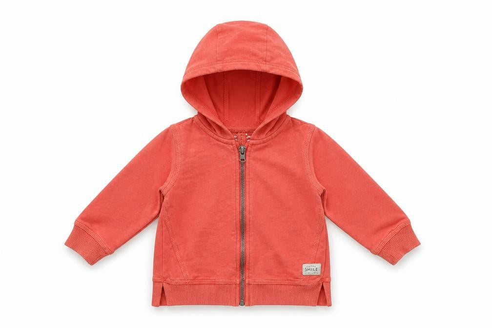 Preworn Boys Red   Full Zip Jumper Size 9-12 Months
