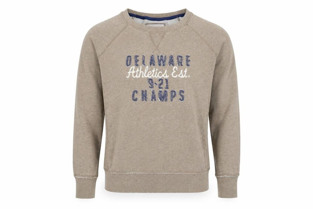 Front view of H&M men’s beige jumper, size M