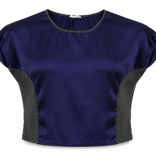 Silence + Noise Womens Blue   Basic Blouse Size S